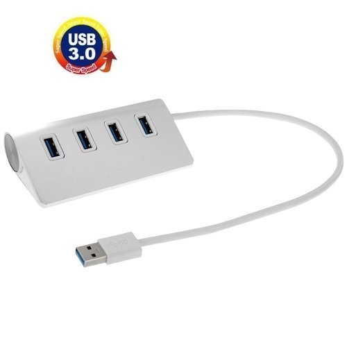High Speed 5 Gbps 4 Ports USB 3.0 HUB Tragbare Aluminium USB Splitter, unterstützt 2 TB (schwarz) von High-Tech Place