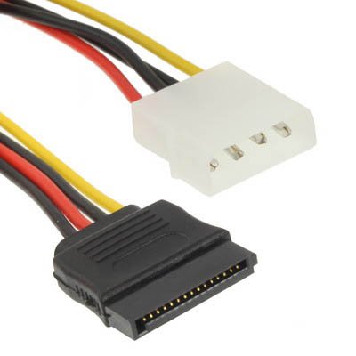 High-Tech Place Adapter Netzteil 4 Pin IDE auf Serial ATA SATA – 15 cm (Material: Al + MG) von High-Tech Place