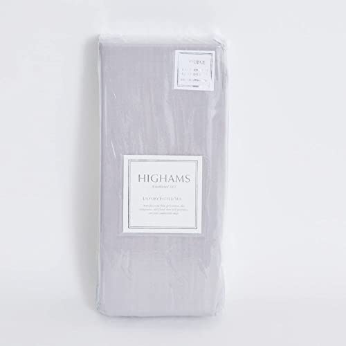 Highams Luxuriöses, unifarbenes tiefes Spannbetttuch, Polycotton, pflegeleicht, Silberfarben, Super-Kingsize-Bett von Highams