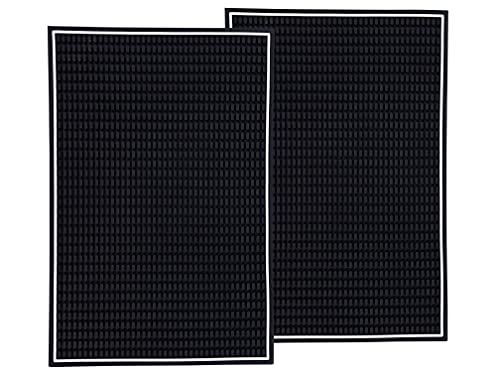 Highball & Chaser Premium Barmatte 2 Stück 45,7 x 30,5 cm 1 dick robust und stilvoll für verschüttete Flüssigkeiten Servicematte Kaffee, Bars, Restaurants Theken Abtropfmatte Glas von Highball & Chaser