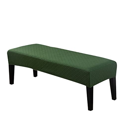 Highdi Bank Schonbezug Gitter Jacquard Universal Stuhlhusse für Bank, Bankkissen Bezüge Sitzbezug Bench Cover für Esszimmer, Abnehmbar Bench Slipcover Waschbarer Sitzbezug (Dunkelgrün) von Highdi