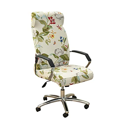 Highdi Bezug Für Bürostuhl Sitzfläche Blumen Drucken Bürostuhl Bezug Bürostuhlabdeckung mit Reißverschluss Universal Stuhlhussen für Drehstuhl Computer Stuhl Armlehnen Stuhl (Grüne Blätter,M) Highdi Bezug Für Bürostuhl Sitzfläche Blumen Drucken Bürostuhl Bezug Bürostuhlabdeckung mit Reißverschluss Universal Stuhlhussen für Drehstuhl Computer Stuhl Armlehnen Stuhl (Grüne Blätter,M) von Highdi
