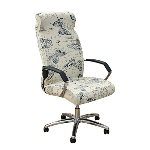 Highdi Bezug Für Bürostuhl Sitzfläche Einfach Stil Bürostuhl Bezug Bürostuhlabdeckung mit Reißverschluss Universal Stuhlhussen für Drehstuhl Computer Stuhl Armlehnen Stuhl (L,Schmetterling Muster) Highdi Bezug Für Bürostuhl Sitzfläche Einfach Stil Bürostuhl Bezug Bürostuhlabdeckung mit Reißverschluss Universal Stuhlhussen für Drehstuhl Computer Stuhl Armlehnen Stuhl (L,Schmetterling Muster) von Highdi