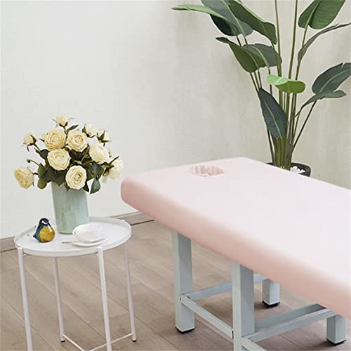 Highdi Bezug für Massageliege mit Loch, Waschbare Beauty Bettbezug Elastisches Massagetische Bezug Weiches Atmungsaktiv Massagebett (185x70cm,Rosa) von Highdi