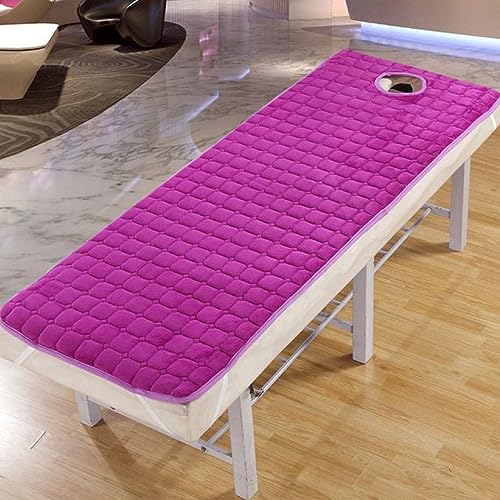 Highdi Bezug für Massageliege mit Loch, Waschbare Beauty Bettbezug Elastisches Massagetische Bezug Weiches Atmungsaktiv Massagebett für Hotel, SPA, Gesichtssalon und Schönheits (60x180cm,Rosa) von Highdi