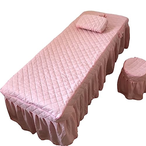 Highdi Bezug für Massageliege mit Loch, Waschbare Beauty Bettbezug Elastisches Massagetische Bezug Weiches Atmungsaktiv Massagebett für Spas, Salons und Therapeuten (80x190,Rosa) von Highdi