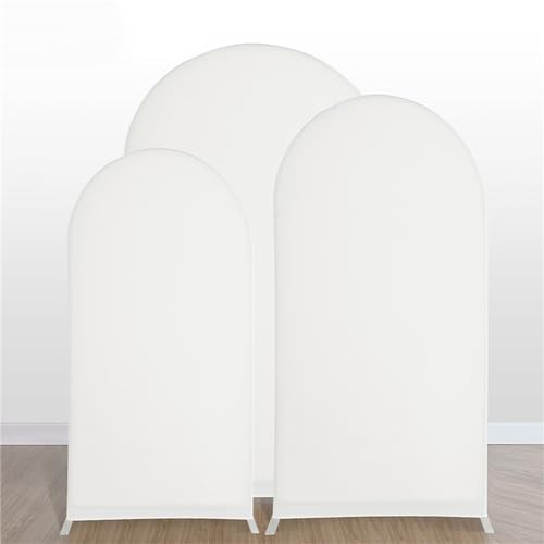 Highdi Bogen-Hintergrund-Abdeckung, Hochzeitsbogen Abdeckung Bogen Hintergrundabdeckungen Oberseite für Hochzeit, Geburtstag, Party, Zeremonie, Bankett Dekoration (3.9 * 1.6FT,Beige) von Highdi