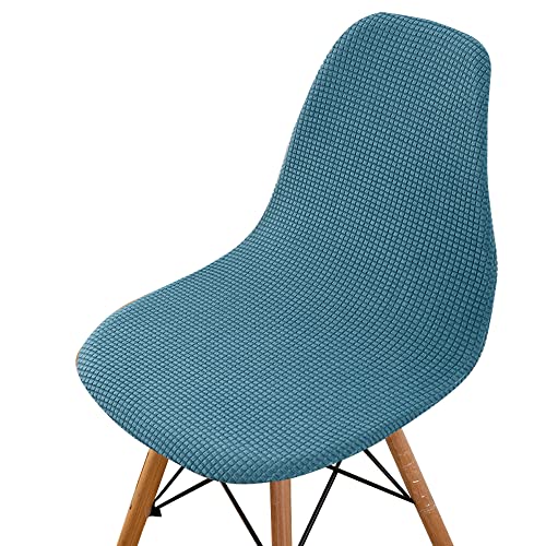 Highdi Cord-Jacquard Schalenstuhl Bezug, Stuhlbezug 2/4/6 er Set Stuhlbezüge Stretch Esszimmerstühle Bezug Moderne Elastischer Stuhlhussen Abnehmbar Waschbar Küchenstühle Husse (Blauer See,6 PCS) von Highdi