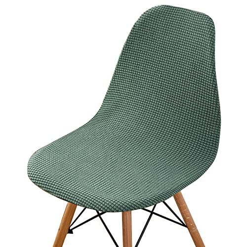 Highdi Cord-Jacquard Schalenstuhl Bezug, Stuhlbezug 2/4/6 er Set Stuhlbezüge Stretch Esszimmerstühle Bezug Moderne Elastischer Stuhlhussen Abnehmbar Waschbar Küchenstühle Husse (Matcha-Grün,2 PCS) von Highdi