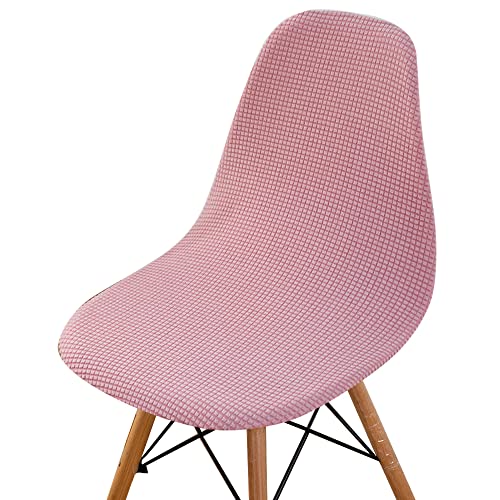 Highdi Cord-Jacquard Schalenstuhl Bezug, Stuhlbezug 2/4/6 er Set Stuhlbezüge Stretch Esszimmerstühle Bezug Moderne Elastischer Stuhlhussen Abnehmbar Waschbar Küchenstühle Husse (Rosa,4 PCS) von Highdi