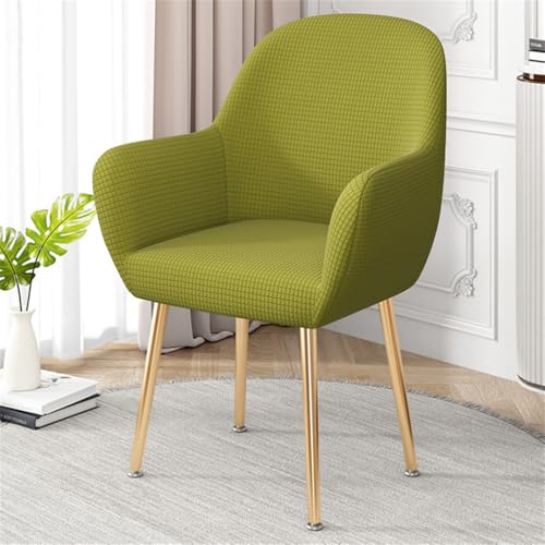Highdi Einfarbig Jacquard Stuhlhussen mit Armlehne Stretch Stuhlbezug Esszimmerstühle Bezug Sesselbezug Abnehmbare Waschbar Universal für Esszimmer Hotel Bankett Deko (2er Set,Grün) von Highdi