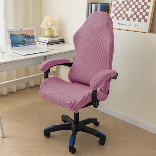 Highdi Gaming Stuhl Bezug Kratzfest, Gaming Stuhl Überzug Dehnbare Gaming Chair Cover Stretch Gamingstuhl Bezüge mit Armlehnen Gaming Stuhlhussen Abnehmbar (Violett) von Highdi