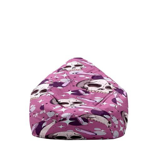 Highdi Halloween Sitzsack Kinder mit Ohne Füllung - Sitzsack Spielzeug Aufbewahrung,Sitzsack Stuhl Abdeckung Plüschtier Aufbewahrung Bequeme Bodenliege (Hellviolett,S:70x80cm) von Highdi