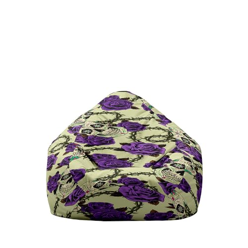 Highdi Halloween Sitzsack Kinder mit Ohne Füllung - Sitzsack Spielzeug Aufbewahrung,Sitzsack Stuhl Abdeckung Plüschtier Aufbewahrung Bequeme Bodenliege (Lila Rose,M:80x90cm) von Highdi