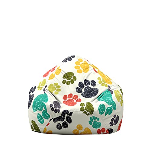 Highdi Hund Sitzsack Ohne Füllung für Kinder Erwachsene, Lazy Lounger Sitzsack Stuhlbezug Indoor Outdoor Waschbar Weicher Bodenkissen Sitzsack Abdeckung mit Reißverschluss (Bunt,100 * 120cm) von Highdi