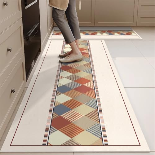 Highdi Küche Teppich, Retro-Puzzle-Stil Waschbar rutschfest rutschfest Küchenläufer, Absorbierend Kieselgur Läufer Flur Teppich, Schnelltrocknend Küchenteppich für Flur, Küche (Beige 3,60x180cm) Highdi Küche Teppich, Retro-Puzzle-Stil Waschbar rutschfest rutschfest Küchenläufer, Absorbierend Kieselgur Läufer Flur Teppich, Schnelltrocknend Küchenteppich für Flur, Küche (Beige 3,60x180cm) von Highdi