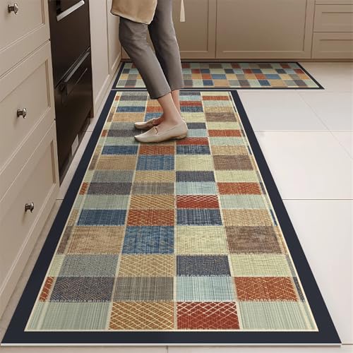 Highdi Küche Teppich, Retro-Puzzle-Stil Waschbar rutschfest rutschfest Küchenläufer, Absorbierend Kieselgur Läufer Flur Teppich, Schnelltrocknend Küchenteppich für Flur, Küche (Bunt 2,60x180cm) Highdi Küche Teppich, Retro-Puzzle-Stil Waschbar rutschfest rutschfest Küchenläufer, Absorbierend Kieselgur Läufer Flur Teppich, Schnelltrocknend Küchenteppich für Flur, Küche (Bunt 2,60x180cm) von Highdi