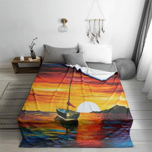 Highdi Kuscheldecke Flauschig, 3D-Druck Flauschige Decke Sommer Winterdecke Warme Couchdecke Überwurf als Tagesdecke Sofadecke Bett oder Sofaüberwurf Blanket (150 * 200cm,Landschaft 2) von Highdi