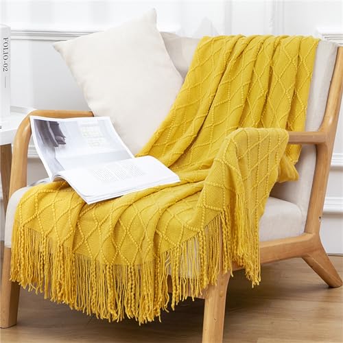 Highdi Kuscheldecke Flauschig Warm, Herbst Winter Warme Wohndecke Kinder Decke Flauschige Couchdecke Überwurf Fleecedecke (130X240cm,Rhombus-Ingwer) von Highdi