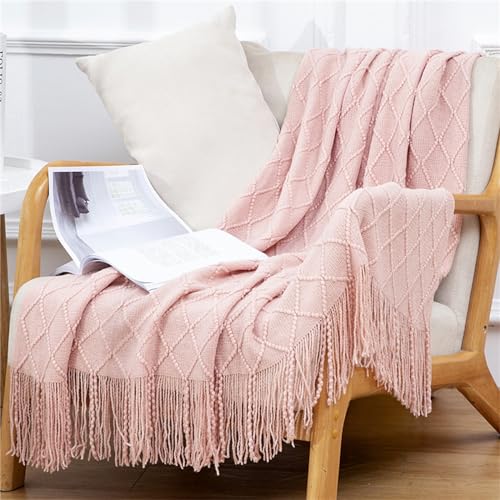 Highdi Kuscheldecke Flauschig Warm, Herbst Winter Warme Wohndecke Kinder Decke Flauschige Couchdecke Überwurf Fleecedecke (130X240cm,Rhombus-Rosa) von Highdi