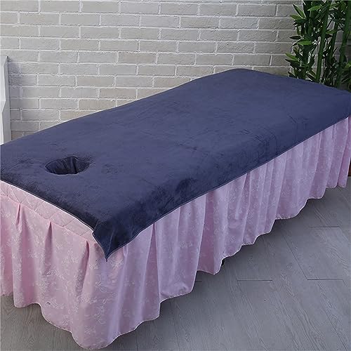 Highdi Massage Bettlaken mit Loch, Waschbare Massage Tischdecke Atmungsaktiv Bezug für Kosmetiksalon, Spa, Massage, Behandlung (80 * 180cm,Grau) von Highdi