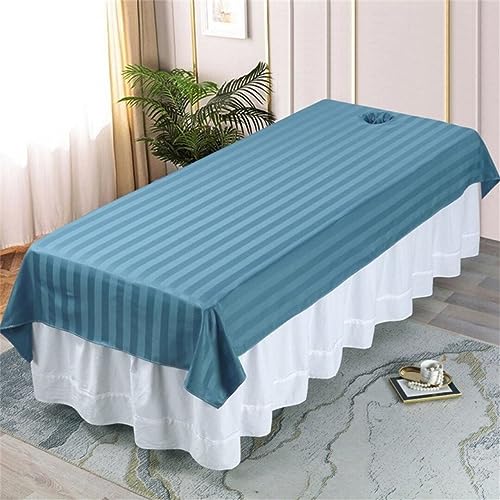Highdi Massage Bettlaken mit Loch, Waschbare Massage Tischdecke Atmungsaktiv Bezug für Spa/Schönheits- und Gesichtssalon (220 * 120cm,Blau) von Highdi