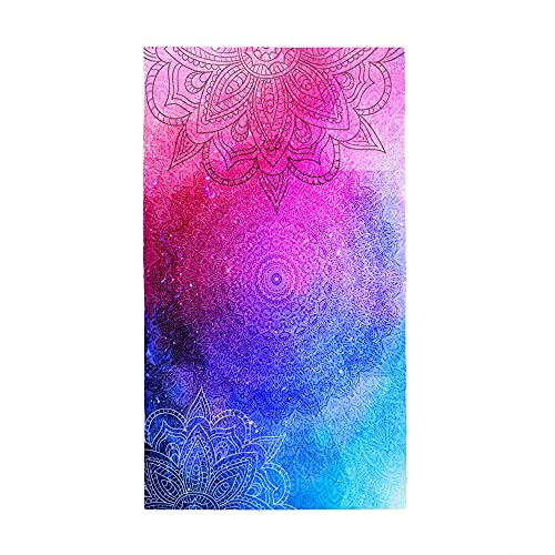 Highdi Microfaser Strandtuch Groß, Sommer Leicht Kompakt Schnelltrocknend Sandfrei Badetuch Sporthandtuch Strandlaken Reisehandtuch Picknickdecke für Erwachsene Kinder (Mandala 3,80x180cm) von Highdi