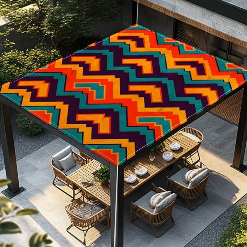 Highdi Moderne Mode Sonnensegel Wasserdicht UV Schutz,Terrasse Garten Camping Sonnensegel Rechteckig,Schnelltrocknend Balkon Sonnenschutz Segeltuch mit Ösen & 4 Seil (Orange,1,5x1,5m) von Highdi