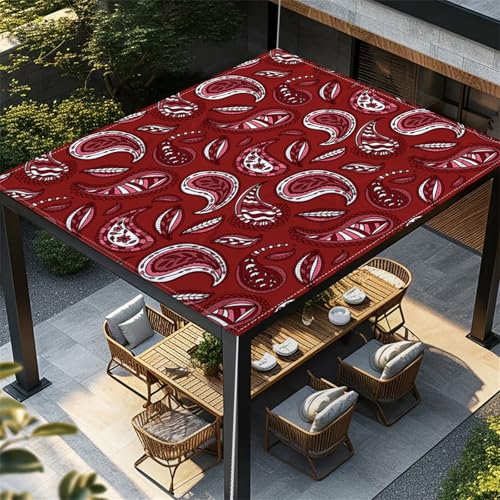 Highdi Moderne Mode Sonnensegel Wasserdicht UV Schutz,Terrasse Garten Camping Sonnensegel Rechteckig,Schnelltrocknend Balkon Sonnenschutz Segeltuch mit Ösen & 4 Seil (Rot,1,8x1,8m) von Highdi