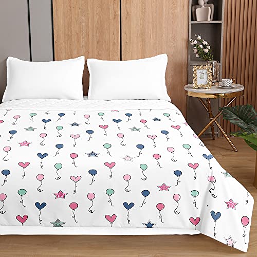 Highdi Moderner Bunter Druck Wendbar Sommer Bettdecke, Atmungsaktive Leicht Dünn Sommerdecke, Weich Hautfreundlich Bettdecke, Tagesdecke für Sofaüberwurf Einzel Doppel King (Bunt 2,220x240cm) von Highdi