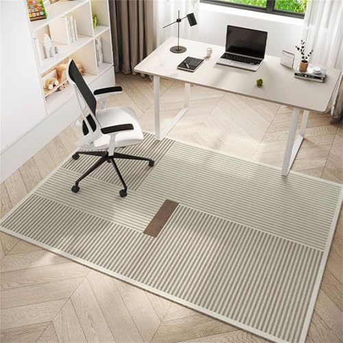 Highdi Moderner Einfacher Stil Bodenschutzmatte Bürostuhl, Bürostuhl Unterlage Kratzfest rutschfest, Bodenmatte Stuhlunterlage, für Parkett Hartböden Bürostuhlunterlage (Braun,80x120cm) von Highdi