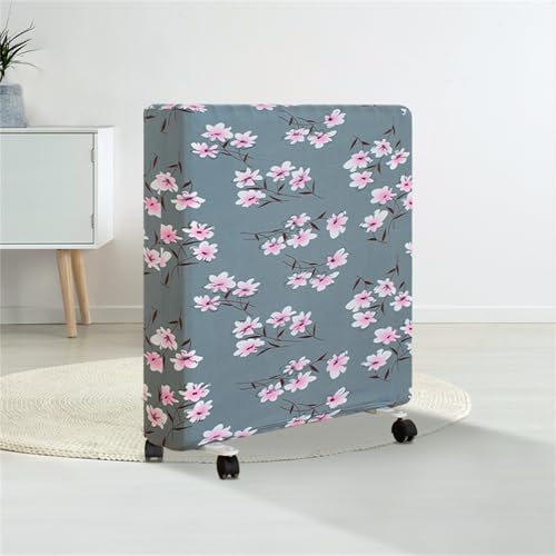Highdi Ölradiator Staubschutzhülle, Elektroheizer Heizlüfter Staubschutzhülle Elektroheizkörper Staubschutzhaube Elastische Ölradiator Heizgerät Protector Abdeckung (Pflaumenblüte,45-59cm) von Highdi