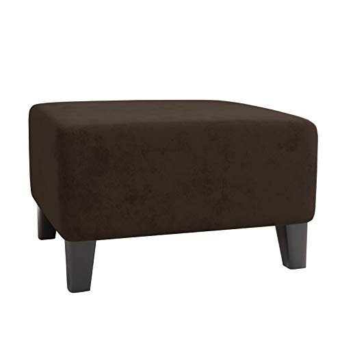 Highdi Ottomane Schonbezug Hockerbezug, Luxus Samt Hocker Hussen für Fußhocker Rechteckig, Stretch Bezug Ottomane Abdeckung Überzug Hocker Protector Waschbar Hockerabdeckung (XL,Braun) von Highdi