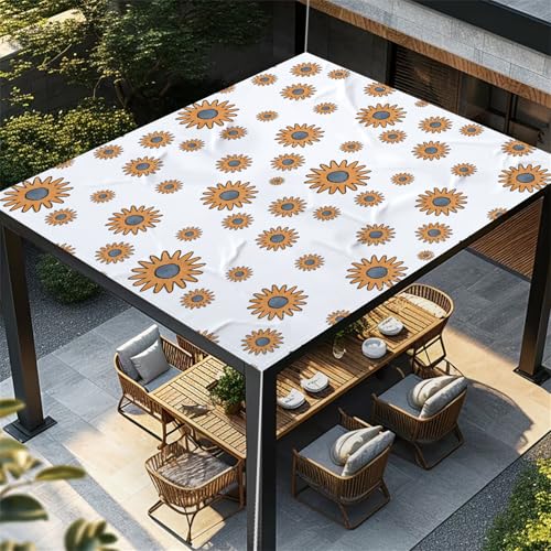 Highdi Pflanzen Floralen Sonnensegel Wasserdicht UV Schutz,Terrasse Garten Camping Sonnensegel Rechteckig,Schnelltrocknend Balkon Sonnenschutz Segeltuch mit Ösen und 4 Seil (Weiß,1,8x1,8m) von Highdi