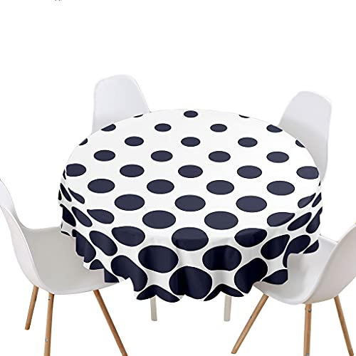 Highdi Rund Tischdecke Wasserdicht, 3D Drucken Antifouling Pflegeleicht Abwaschbar Polyester Tischdecke, für Home Küche Dekoration, Verschiedene Größen (Tupfen,150cm) von Highdi