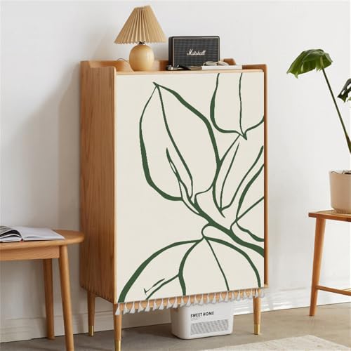 Highdi Schrankvorhang Staubdichter Grün Wasserdicht Schrank Vorhang Selbstklebend Privatsphäre Schrankgardine für Küche, Kleiderschrank, Bücherregal (Strelitzia Reginae,80x80cm) von Highdi