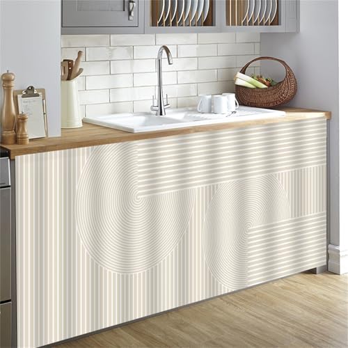 Highdi Schrankvorhang mit Klett, Schrank Vorhang Küche für Regal Selbstklebend Privatsphäre Schrankgardine für Küche, Kleiderschrank, Kommode (Beige 1,100 * 70cm) von Highdi