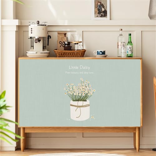 Highdi Schrankvorhang mit Klett, Schrank Vorhang Küche für Regal Selbstklebend Privatsphäre Schrankgardine für Küche, Kleiderschrank, Kommode (Tropische Pflanze H,W70xH80cm) von Highdi