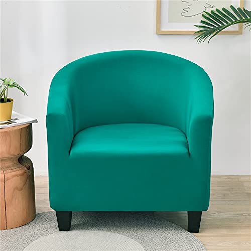 Highdi Sesselschoner Elastisch Sesselüberwurf, Einfarbig Modern Club Chair Stretch Sesselhusse, Universal Sofabezug für Einzelsofa, Clubsessel, Cocktailsessel (Türkis) von Highdi