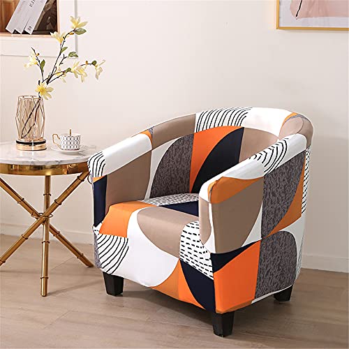 Highdi Sesselschoner Sesselüberwurf mit Elastisch Stretch Husse, Club Chair Schonbezug Sofabezug mit hoher Dehnung Sessel für Clubsessel Loungesessel Cocktailsessel (Unregelmäßige Geometrie) von Highdi