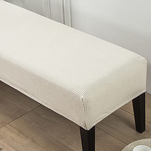 Highdi Sitzbankbezug Esszimmer, Samt Universal Bank Schonbezug Stuhlhusse für Bank Bankkissen Bezüge Dining Sitzbezug Bench Cover Bench Slipcover Abnehmbar Sitzbezug (Weiß) von Highdi