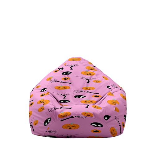 Highdi Sitzsack Kinder Mandala mit Ohne Füllung - Sitzsack Spielzeug Aufbewahrung,Sitzsack Stuhl Abdeckung Plüschtier Aufbewahrung Bequeme Bodenliege (Kürbis,M:80x90cm) von Highdi