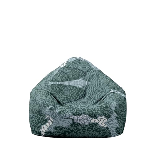 Highdi Sitzsack Kinder Mandala mit Ohne Füllung - Sitzsack Spielzeug Aufbewahrung,Sitzsack Stuhl Abdeckung Plüschtier Aufbewahrung Bequeme Bodenliege (Mandala-Muster,XL:100x120cm) von Highdi