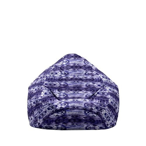 Highdi Sitzsack Kinder mit Ohne Füllung - Batik Sitzsack Spielzeug Aufbewahrung,Sitzsack Stuhl Abdeckung Plüschtier Aufbewahrung Bequeme Bodenliege (Dunkelviolett,M:80x90cm) von Highdi