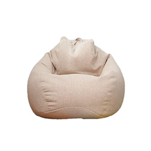 Highdi Sitzsack für Erwachsene Indoor Outdoor Sitzkissen Waschbarer Weicher Flauschiger Sofabettbezug Ohne Füllung Gartenkissen Bodenkissen für Wohnzimmer Gaming (Beige,70x80cm) von Highdi
