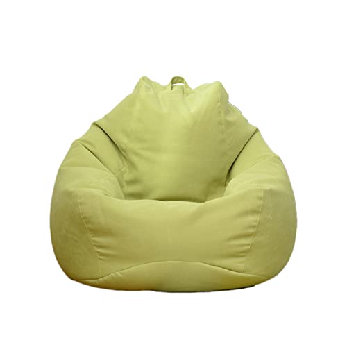 Highdi Sitzsack für Erwachsene Indoor Outdoor Sitzkissen Waschbarer Weicher Flauschiger Sofabettbezug Ohne Füllung Gartenkissen Bodenkissen für Wohnzimmer Gaming (Grün,80x90cm) von Highdi