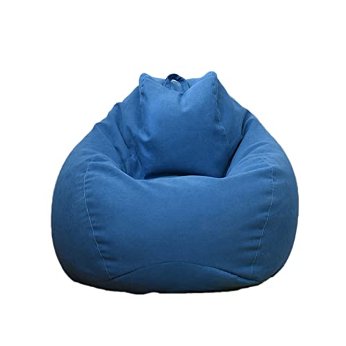 Highdi Sitzsack für Erwachsene Indoor Outdoor Sitzkissen Waschbarer Weicher Flauschiger Sofabettbezug Ohne Füllung Gartenkissen Bodenkissen für Wohnzimmer Gaming (Navy blau,100x120cm) von Highdi