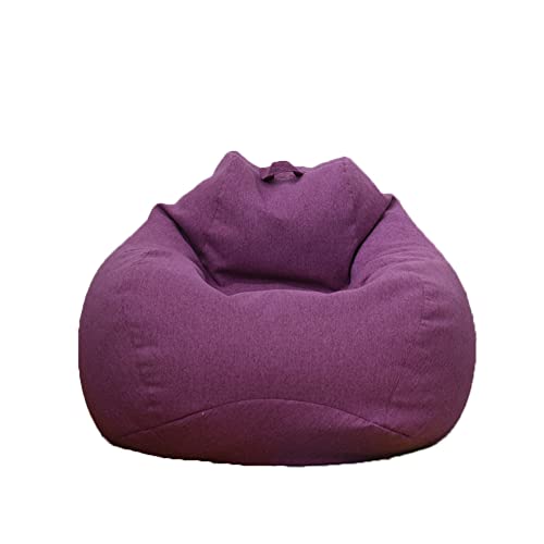 Highdi Sitzsack für Erwachsene Indoor Outdoor Sitzkissen Waschbarer Weicher Flauschiger Sofabettbezug Ohne Füllung Gartenkissen Bodenkissen für Wohnzimmer Gaming (Violett,100x120cm) von Highdi