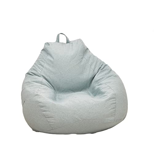 Highdi Sitzsack für Erwachsene Indoor Outdoor Sitzkissen Waschbarer Weicher Flauschiger Sofabettbezug Ohne Füllung Gartenkissen Bodenkissen für Wohnzimmer Gaming Party (Grün Grau,60x70cm) von Highdi