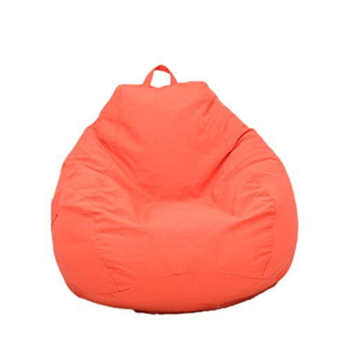 Highdi Sitzsack für Erwachsene Indoor Outdoor Sitzkissen Waschbarer Weicher Flauschiger Sofabettbezug Ohne Füllung Gartenkissen Bodenkissen für Wohnzimmer Gaming Party (Orange,60x70cm) von Highdi